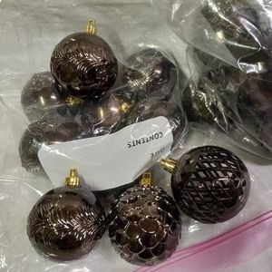 Lot of 18 3D Shadowproof Christmas Tree Ornaments Deep Purple 3" each